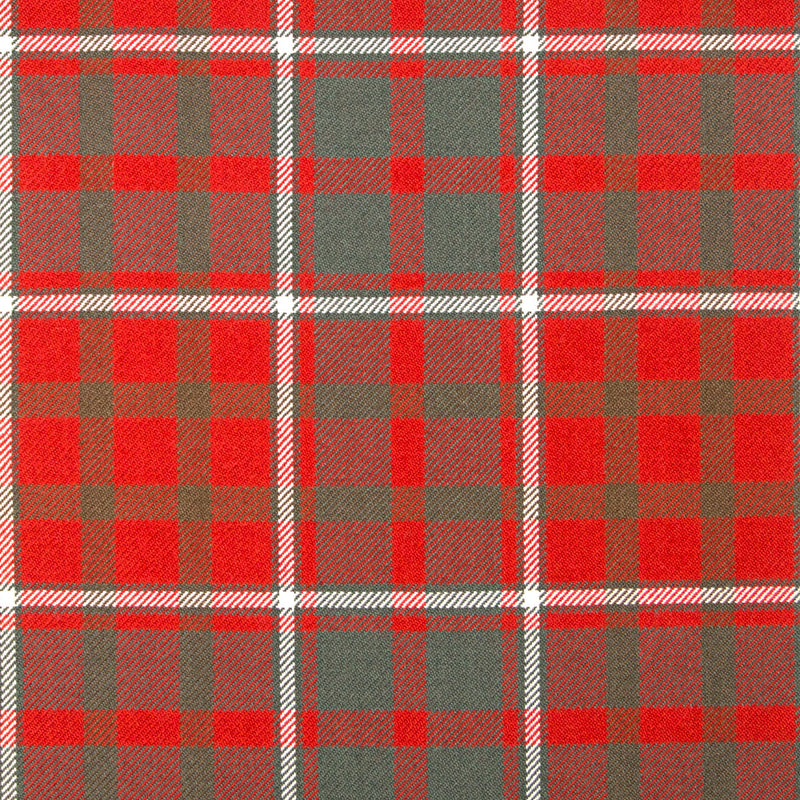 16oz Heavyweight Tartan Fabric   Cameron of Lochiel Red weathered