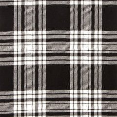 16oz Heavyweight Tartan Fabric   Menzies Black & White modern