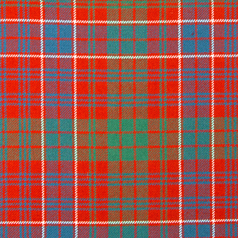 16oz Heavyweight Tartan Fabric   MacRae Clan Red ancient