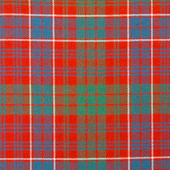 16oz Heavyweight Tartan Fabric   MacRae Clan Red ancient