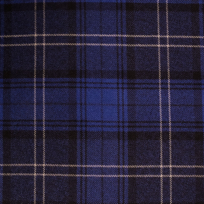16oz Heavyweight Tartan Fabric   Highland Granite Navy