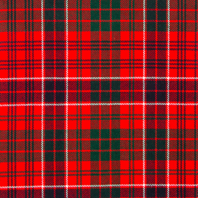 16oz Heavyweight Tartan Fabric   MacRae Clan Red modern