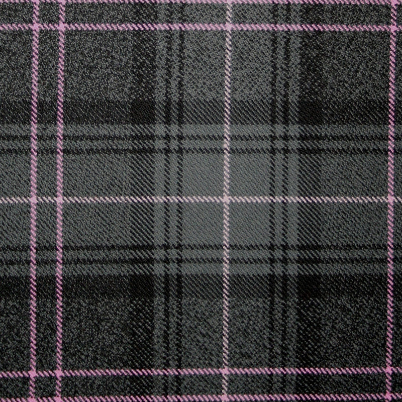 16oz Heavyweight Tartan Fabric   Highland Granite Pink