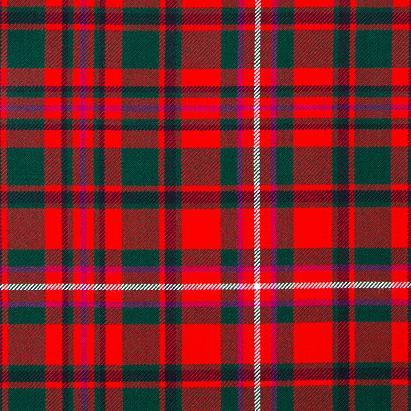 16oz Heavyweight Tartan Fabric   MacKinnon RED modern