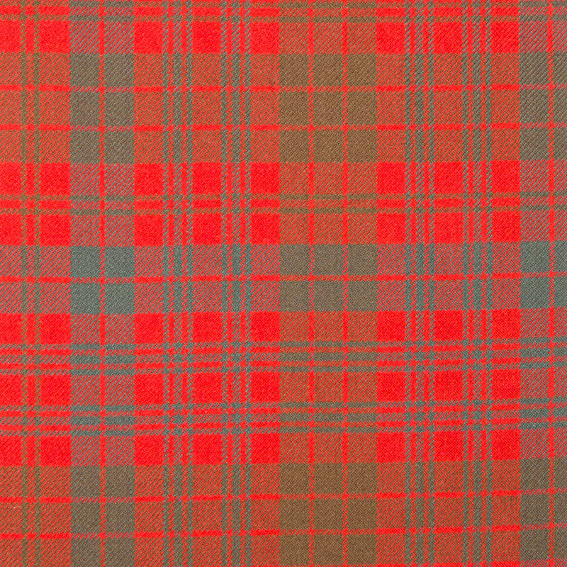 16oz Heavyweight Tartan Fabric   Ross Red weathered
