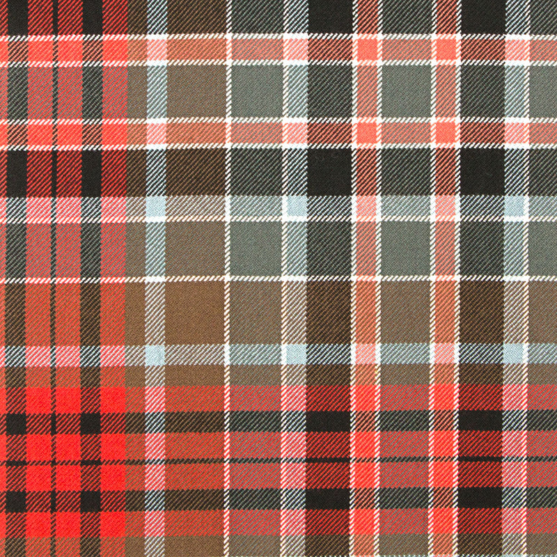 16oz Heavyweight Tartan Fabric   Gordon Red weathered
