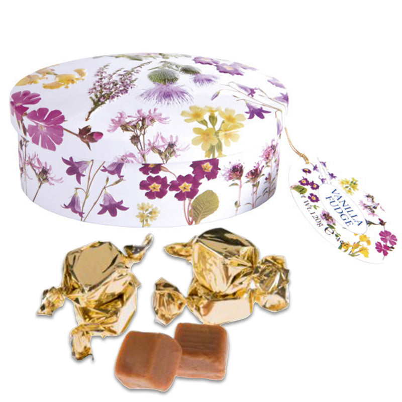 Scottish Wildflowers Tin - 4 oz Vanilla Fudge (Case of 18)