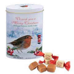 Gardiners Robin Christmas Tin - Vanilla Fudge  (Case of 12)