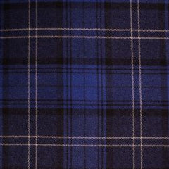 16oz Heavyweight Tartan Fabric   Navy Highland Granite