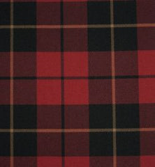 16oz Heavyweight Tartan Fabric   Wallace Red weathered