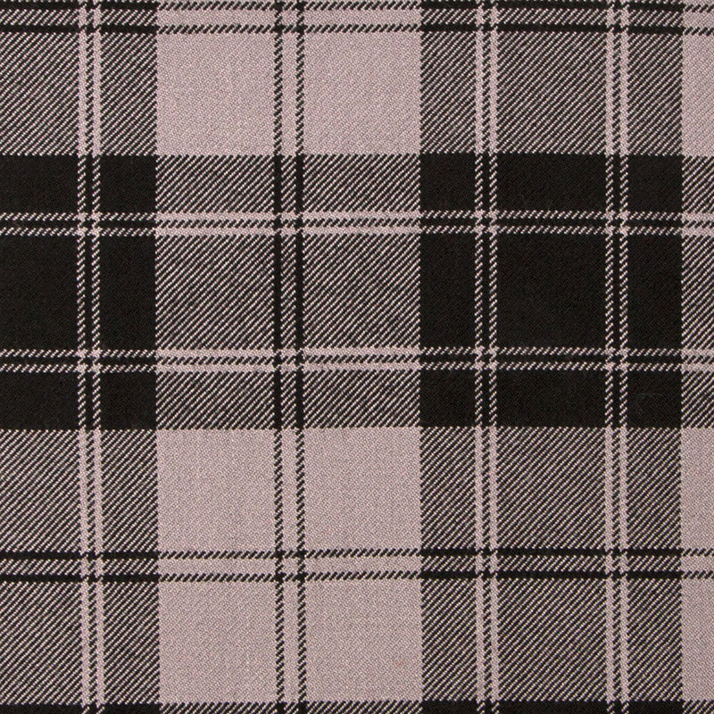 10oz Lightweight Tartan Fabric   Douglas Grey ancient