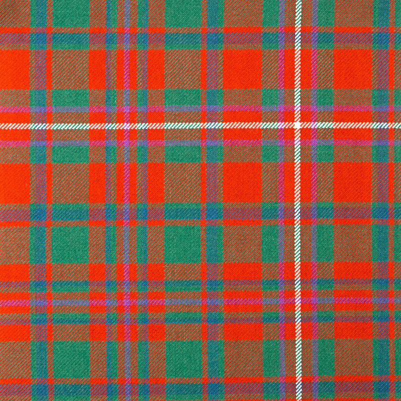 10oz Lightweight Tartan Fabric   MacKinnon RED ancient